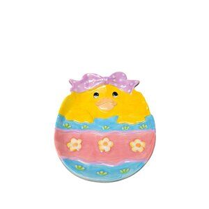 Studio 33 Porcelain Easter Egg Chick Decorative Candy Dish